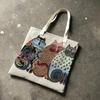 Outono e Inverno Nova Bolsa de Pano para Gatos Bolsa de Ombro Horizontal Bolsa Escolar Feminina Bolsa de Mão Gato Bolsa de Tecido