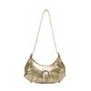 Bolso Cruzado Retro para Mujer, Estilo Sexy Hebilla de Cinturón, Bolso de Mano/Hombro, Bolso Personalizado Plisado para Axila, Bolso Niche para Viajeros