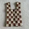 Bolso de Mano Grueso de Alto Peso Estilo Ins, Bolso Tote de Moda, Bolso Cubo Sencillo, Bolso Tejido para el Día de la Diosa
