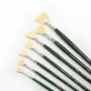 Caneta em forma de leque Haste verde Haste azul Haste preta Juba de porco em forma de leque caneta de pintura a óleo caneta aquarela giz de água pintura conjunto único