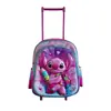 Mochila Escolar con Ruedas Modelo Nuevo Transfronteriza para Niños de 12 Pulgadas, Mochila de Estudiante de Primaria Rígida, Mochila Escolar de Jardín de Infancia con Dibujo de Kuromi
