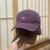 Gorra de Béisbol Simple y Versátil Estilo Coreano con Bordado de Letra Pequeña, Tela Suave Lavada, Aspecto Vintage, Circunferencia de Cabeza Grande, Efecto Adelgazante del Rostro