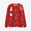 Sudadera Popular Navideña Redonda de Otoño e Invierno de Amazon Transfronteriza Casual Holgada Sudadera Estampada 3D para Hombre y Mujer