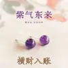 Brincos de Ametista para Mulheres, Brincos Exquisitos em Estilo Roxo, Brincos para o Dia a Dia, Brincos Únicos de Pérolas Redondas