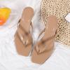 Sandalias de Moda de Punta de Tanga Estilo Europeo y Americano para Mujer, Nuevo Modelo Primavera 2026, Chanclas de Tacón Fino Estilo Nicho de Tacón Alto para Mujer