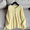 2026 Cardigan Básico de Punto de Lana y Felpa Chaqueta Suéter Corta para Mujer Venta al por Mayor H03FS88002