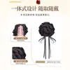 Coque de Peruca com Presilha de Garra, Textura de Cabelo Realista, Coque com Fita, Coque de Peruca Naturalmente Volumoso para Penteado no Topo da Cabeça