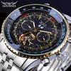 Jaragar Europeu e Americano Lazer Moda Mostrador Grande Relógio Mecânico Tourbillon Esqueleto Automático Mecânico