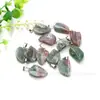Pingente de Pedra Natural Fresca Estilo Coreano Brincos de Cristal Folha Pingente Joias de Folha Venda Quente Transfronteiriça Personalizada