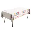 Mantel Desechable de Mesa Pe para Fiesta de Cumpleaños a Prueba de Aceite e Impermeable Decoración de Ambiente para Escena del Día del Niño Decoración de Arreglo de Dibujos Animados para Salida de Primavera