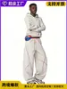 Comercio Exterior Transfronterizo Pantalones Casuales para Hombre Europeos y Americanos Estilo Deportivo para Exteriores Líneas de Bloques de Color Pantalones Rectos Sueltos Caídos Curvos para Hombre