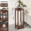 Soporte de exhibición de piedra, soporte para pecera, base, mesa auxiliar, mesa de rincón, soporte para plantas, sala de estar de madera maciza de pie