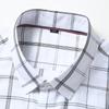 Talla Extra Grande Camisa de Cuadros de Manga Corta para Hombre Verano Nueva Camisa Business Casual para Gordo Gordo Suelta Moderna