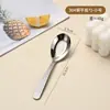 Colher de Aço Inoxidável 304 Colher de Sopa Doméstica Concha Espessa Aprofundada Atacado Crianças Bebê Comendo Colher de Fundo Plano