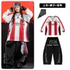 Ropa de Street Dance para Niños Ropa Hip Hop de Moda para Niños Rayas Rojas y Blancas 03 Conjunto de Ropa de Baile Traje de Presentación para Niñas Niños