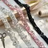 Nuevo Encaje de Cinta con Cuentas Hecho a Mano Incrustado con Diamantes de Lujo Pesado Cinta DIY Pequeña Fragancia Ropa Hanfu Accesorios Decoración
