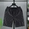 Transfronterizo Aliexpress Amazon Tendencia Pantalones Cortos Europeos Verano Hombres Pantalones Grandes Flockeados Casuales Pantalones de Playa Hombres