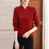 Suéter de Punto con Cuello Cheongsam Estilo Nuevo Otoño/Invierno 2026, Top de Moda para Madres, Suéter Engrosado y Cálido para Mujeres de Mediana Edad y Mayores