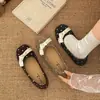 Zapatos Mary Jane Planos de Corte Bajo con Puntos Franceses y Punta Redonda Más Vendidos para Mujer Otoño 2026 Nuevos Versátiles Mary Janes que Aumentan la Altura Oculta