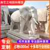 Elefante Esculpido em Pedra Decoração Animal para Porta de Entrada de Hotel/Villa Ornamento Animal Escultura de Pedra Grande para Exterior Vermelho Pôr do Sol Pedra Azul Venda por Atacado