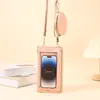 Bolsa Transparente para Teléfono Móvil con Pantalla Táctil Visible Bolsa para Dama Popular Transfronteriza Bolso para Mujer Simple y de Moda Bolso Cruzado para Hombro