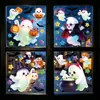 Pegatinas electrostáticas para ventana de fantasma lindo con degradado transfronterizo, pegatinas de calabaza y murciélago sin adhesivo, decoración de ventana de Halloween al por mayor