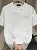 Camiseta de Manga Corta para Hombre de Algodón Puro Estampada Marca de Moda Peso Pesado 2026 Nuevo Verano Transpirable Tendencia Casual Cuello Redondo