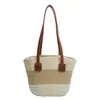 Bolsa de praia de palha tecida para mulheres, transfronteiriça, verão, 2026, nova moda, versátil, bolsa de férias para praia, bolsa de palha
