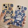 Capa de celular abstrata de cachorro para Apple 16PLUS 15 criativa iPhone14Pro personalidade 12 desenho animado 11 macia