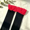 Medias de silicona antideslizantes hasta la rodilla con estampado de pavo real, ribete de encaje gris, estilo fino de primavera/verano, color liso, medias grises hasta el muslo