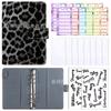 Cuaderno transfronterizo A6 con diseño de leopardo y macarrones de Amazon, hojas sueltas, libro creativo para depositar dinero en efectivo, libro para planificar el presupuesto.