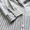 Camisa Casual de Manga Longa Listrada Azul Estilo Retro de Hong Kong de Alta Qualidade Camisa para Sobrepor Camisa Top com Proteção Solar para Mulheres