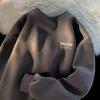 Sudadera para hombre con forro polar grueso 2024 Otoño e Invierno Nueva Estampada para hombre Estilo Hong Kong Marca de moda Holgada Casual Chaqueta para hombre