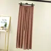 Pantalones casuales nuevos de primavera y verano, de modal, cintura alta, color liso, caída suave, para mujer, pantalones largos holgados, pantalones de pierna ancha, pantalones hasta el suelo