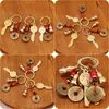 Moneda de Cobre de los Cinco Emperadores Calabaza Pixiu Llave de Tesoro Abierto Colgante Accesorios de Colgante con Cuerda Tendencia Versátil Llavero para Siempre
