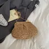 Bolsas de Palha Trançada Modernas e Tendência para Mulheres, Novas Bolsas de Ombro com Corrente Populares e Mais Vendidas de 2026, Bolsas Transversais Trançadas de Praia