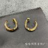 Aretes de Aro Torcido de Circonita Diamante Celi para Mujer, Europeos y Americanos, Simples, Personalizados, de Alta Gama, con Sentido del Diseño Ins, Aretes de Tuerca