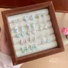 Aretes de Corazón Azul Manchado para Mujer, Pines de Plata, Dulces de Verano, Ligeros, Lujosos, de Gama Alta, Elegantes, Aretes de Corazón de Niña con Lazo