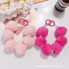 Nueva cadena de bolas de pelo de colores de peluche para decoración de funda de teléfono, anillo de resorte con pintura creativa, accesorios para decoración de bolso de mujer