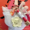 Chaveiro Pingente Corrente para Celular de Ouro Sólido de Alta Qualidade, série "Flor da Riqueza" de ouro puro 999, 20mg, personalizado, para presente