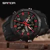 Reloj Sanda Nuevo Estilo Moda Deportes Multifuncional Electrónico Popular para Pareja Hombres Luminoso de Pulsera