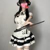 Domila Lencería Sexy Traje de Sirvienta Sexy Estilo Chino Uniforme Lindo de Panda Tentación de Deseo Puro Pijamas Qqny
