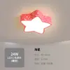 Luminária de teto para quarto infantil, design simples em formato de pentagrama e coração, luz para quarto de meninos e meninas, luminária criativa e inteligente, feita de ferro