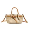 Bolsa de Mão Retro Color-Blocking Estilo Coreano para Mulheres, Bolsa Tote Pequena Tendência Diária Primavera 2026, Bolsa Transversal Fashion