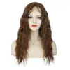 Peruca Europeia e Americana Transfronteiriça Peruca de Cabelo Completo Peruca com Renda na Testa Repartição no Meio Cabelo em Rolo de Lã