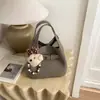 Bolsa Estilo Coreano para Mãe e Filha, Bolsa de Mão Tipo Saco de Alta Qualidade, Bolsa Kelly com Padrão Lichia Transfronteiriça, Bolsa de Ombro Transversal