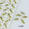 Cristal Dongzhou 11*3 Marquise Fina Fondo Puntiagudo Diamante Chapado en Plata Flash K9 Vidrio Oval Puntiagudo Joyería Accesorios para Arte de Uñas DIY