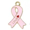 Día del Amor por los Senos Cinta Joyería con Aceite Goteando Accesorios Colgante DIY Accesorios para Llaveros Cadena para Teléfono Móvil Colgante Hecho a Mano