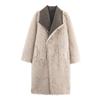 Moda Femenina Transfronteriza Europea y Americana Nueva Otoño e Invierno 2025 Chaqueta de Piel Artificial de Doble Cara de Dos Usos W025 11929