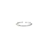 Anillo de bambú cuadrado para caminar, anillo de plata de ley S925 para mujer, simple, moderno, versátil, diseño de nicho, anillo fino, anillo abierto, anillo índice